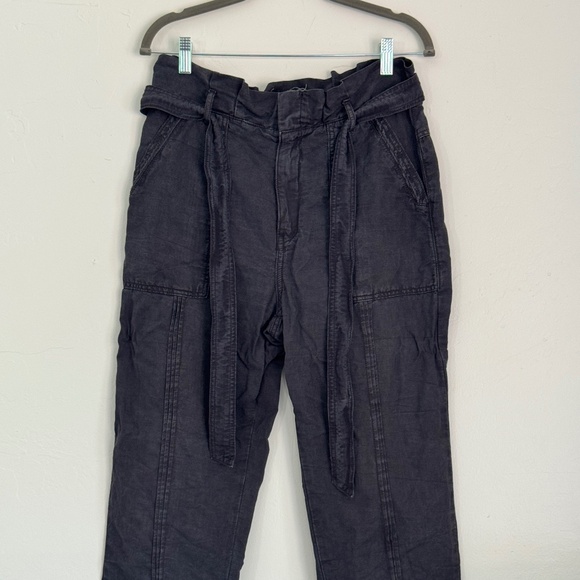 Anthropologie Belted Linen Joggers - Picture 1 of 6